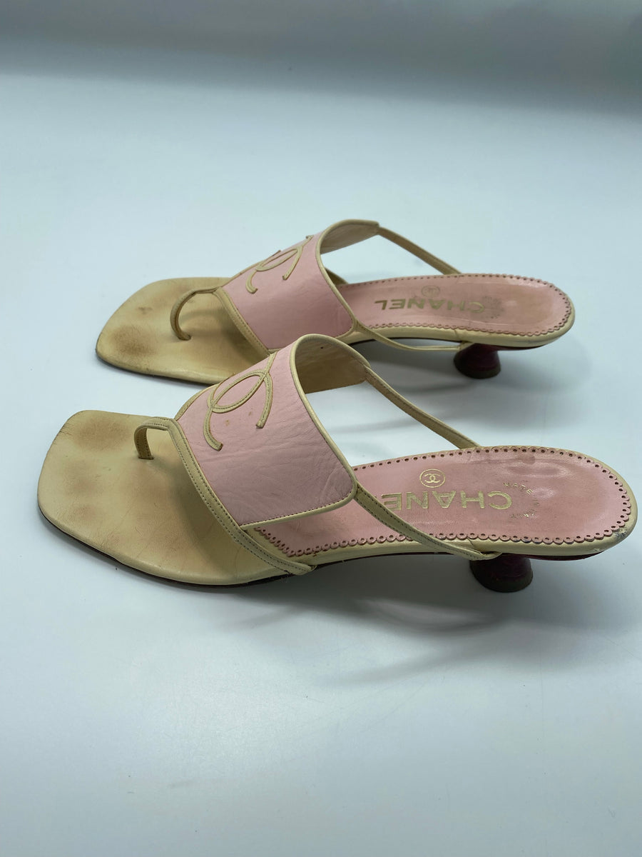 Chanel on sale pink mules