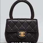1994 Rare Chanel Quilted Top Handle Flap Bag - Rad Treasures