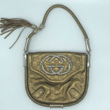 GUCCI Guccissima Mini Britt Tassel Bag Gold - Rad Treasures