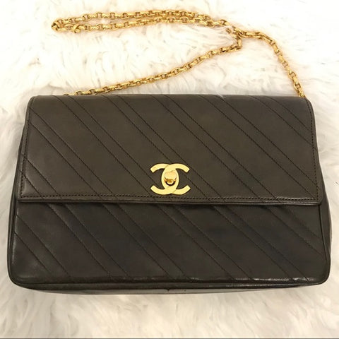 Chanel Black Quilted Leather Medium Bijoux Chain Classic Double Flap Bag  Chanel