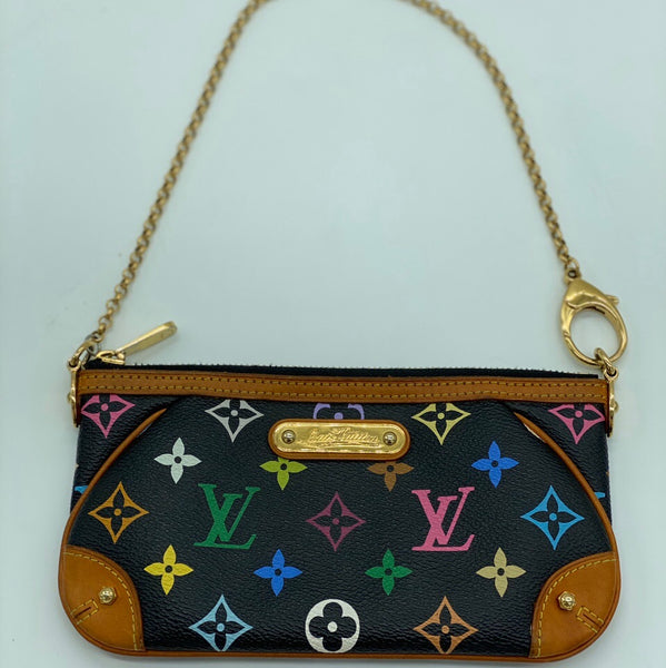 Louis Vuitton Milla Pochette MM in Multicolore Monogram Noir - SOLD