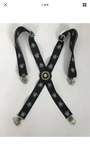 Vintage Versace Black & White Medusa Suspenders - Rad Treasures