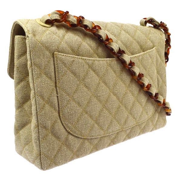 CHANEL CC Quilted Tortoise Chain Jumbo Bag – Rad Treasures