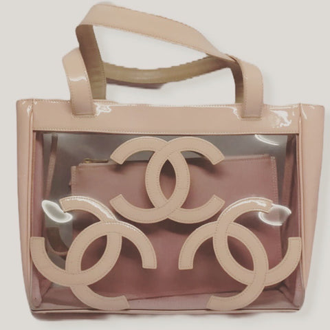 Chanel Triple CC PVC Bag in Baby Pink - Rad Treasures