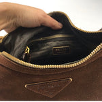 Prada Leather Suede Hobo Daino Bag - Rad Treasures