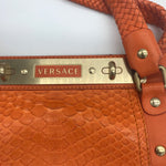 Versace Snakeskin Leather Shoulder Bag - Rad Treasures