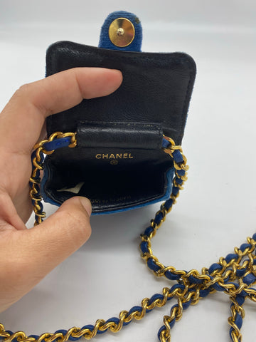 chanel mini velvet backpack Chanel Flap Micro Mini Velvet Bag – Rad Treasures