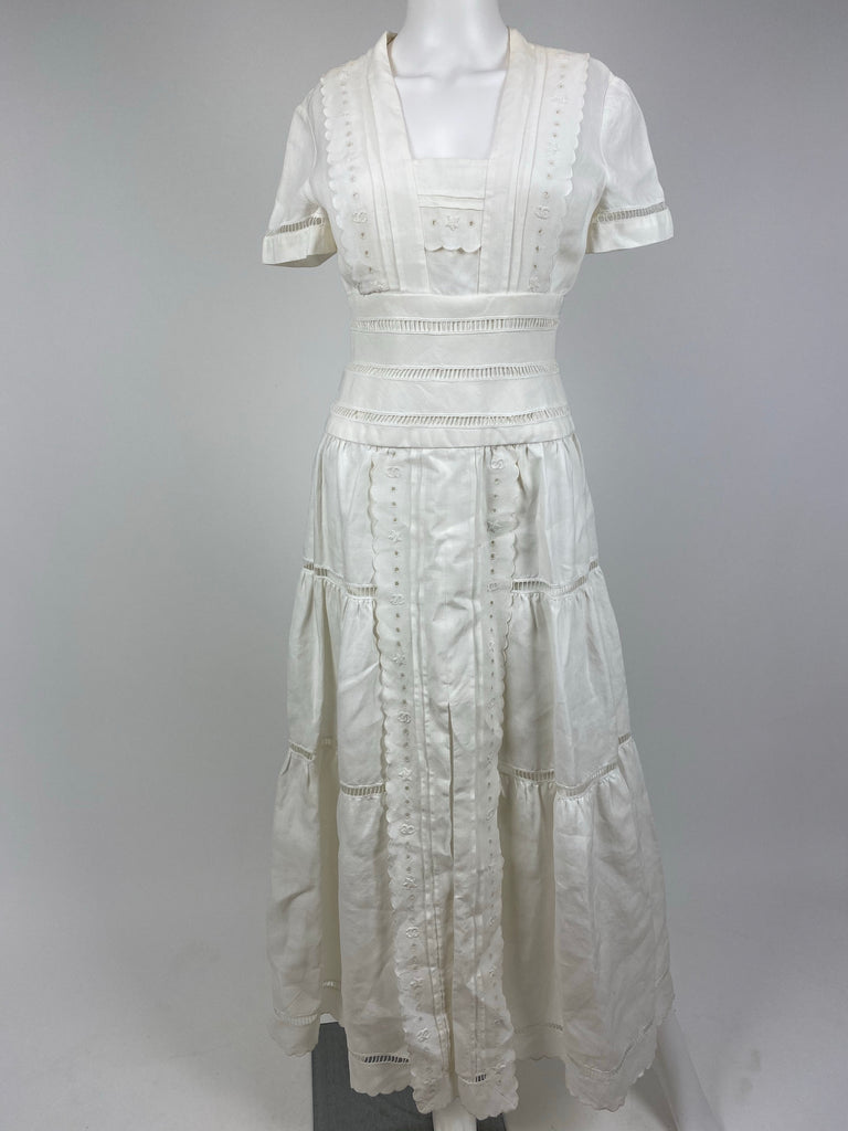 Chanel Linen CC Embroidered Maxi Dress – Rad Treasures