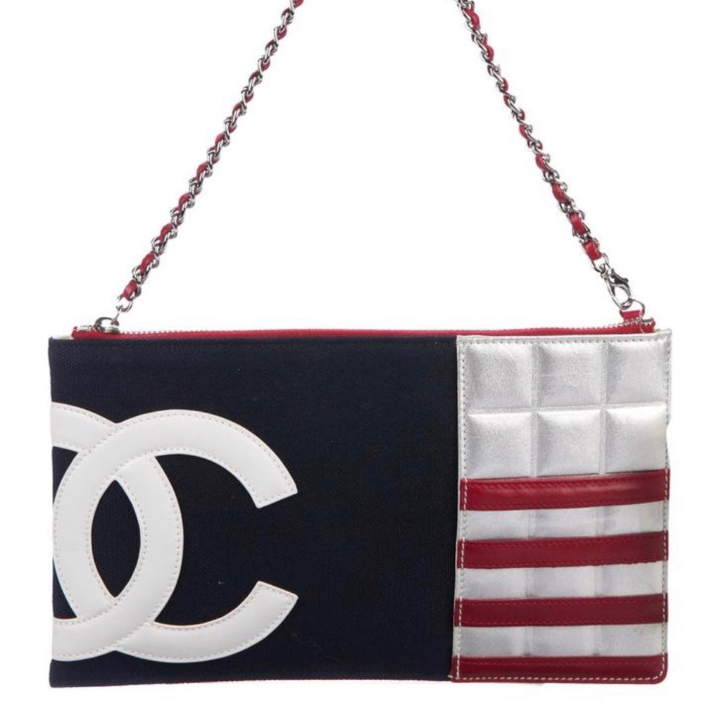 Chanel Logo American Flag Zip Chain Mini Bag – Rad Treasures