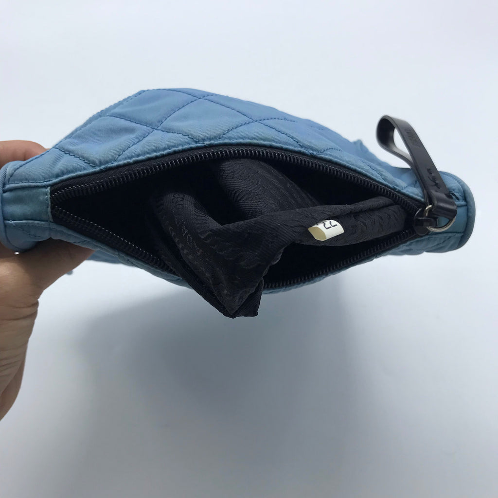Prada Nylon Quilted Baby Blue Clutch / Pouch – Rad Treasures
