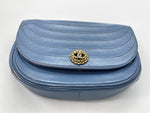 Chanel Blue Lambskin Flap Bag
