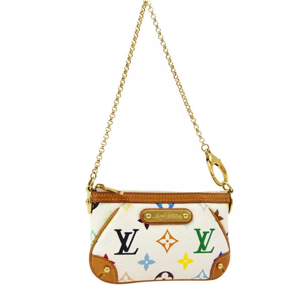 Y2K Louis Vuitton Takashi Murakami White Rainbow Pochette w/ Crossbody –  Mint Market