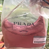 Prada Nylon Hobo Bag In Pink Rossa Color - Rad Treasures