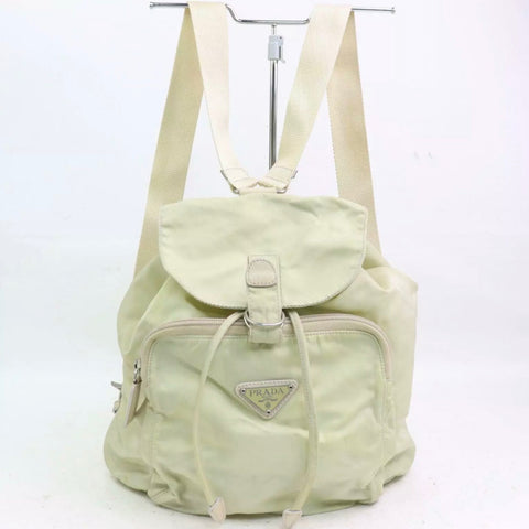 Prada Vela Nylon Backpack In Cream - Rad Treasures