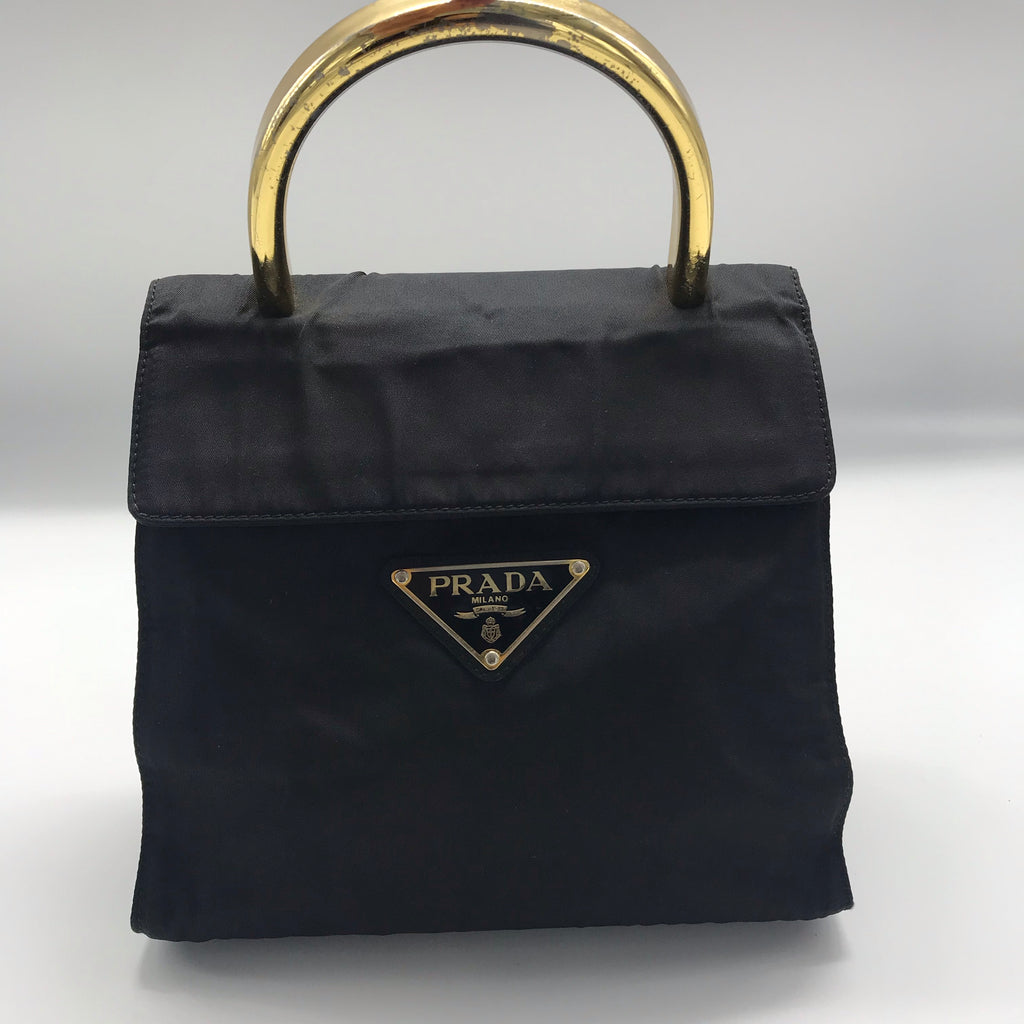 Prada Nylon Bag with Metal Handle