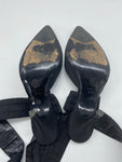 Chanel Black Ankle Strap Wrap Heels - Rad Treasures